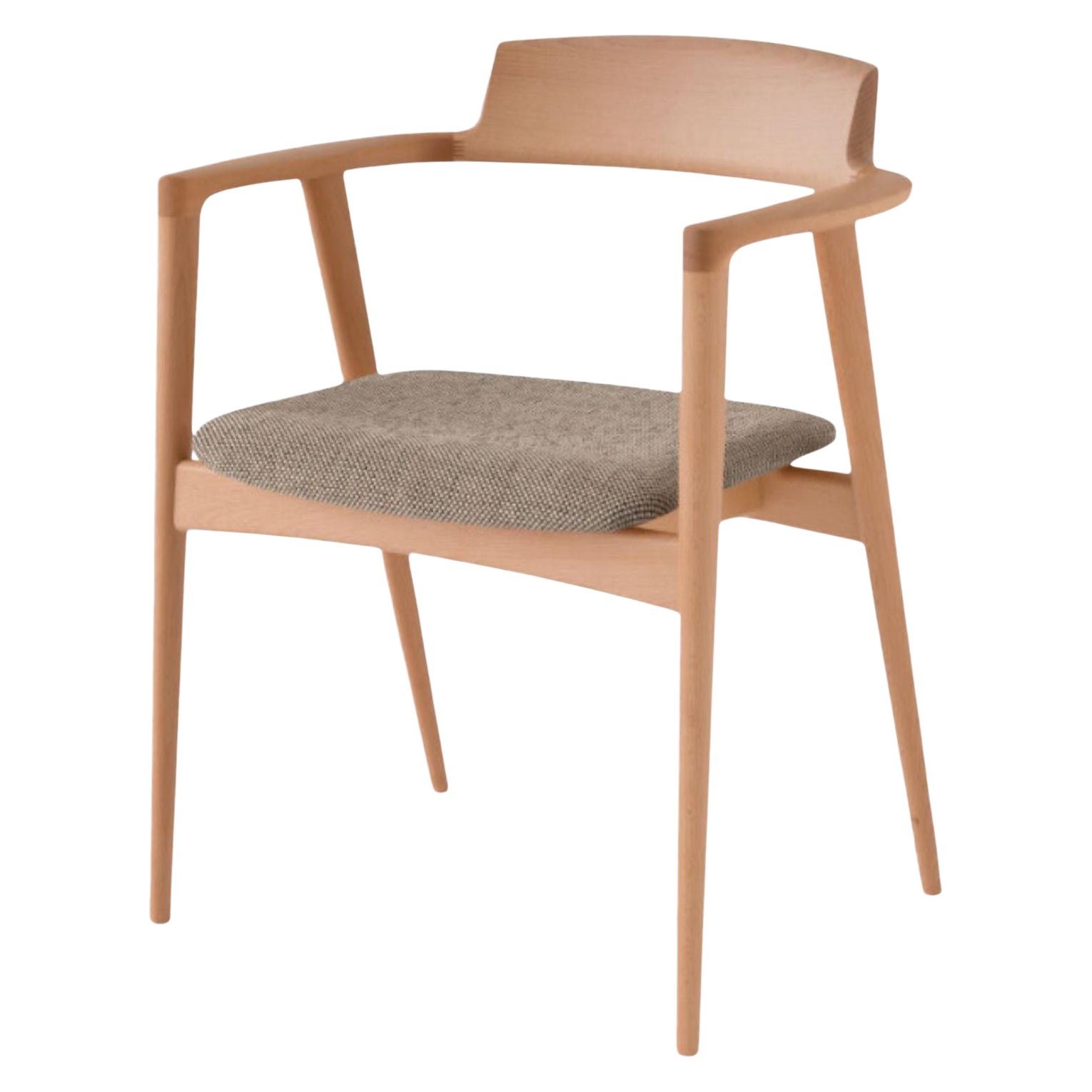Motomi Kawakami 'Seoto KD221' Dining Armchair in Upholstery and Beech for Hida For Sale