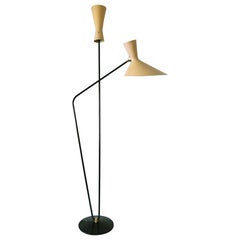 Rare lampadaire iconique de la modernité du milieu du siècle dernier par Prof. Carl Moore pour BAG Turgi 1950s