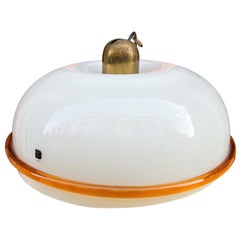 Vintage Mid-century modern Murano glass pendant light, Italy, 1970