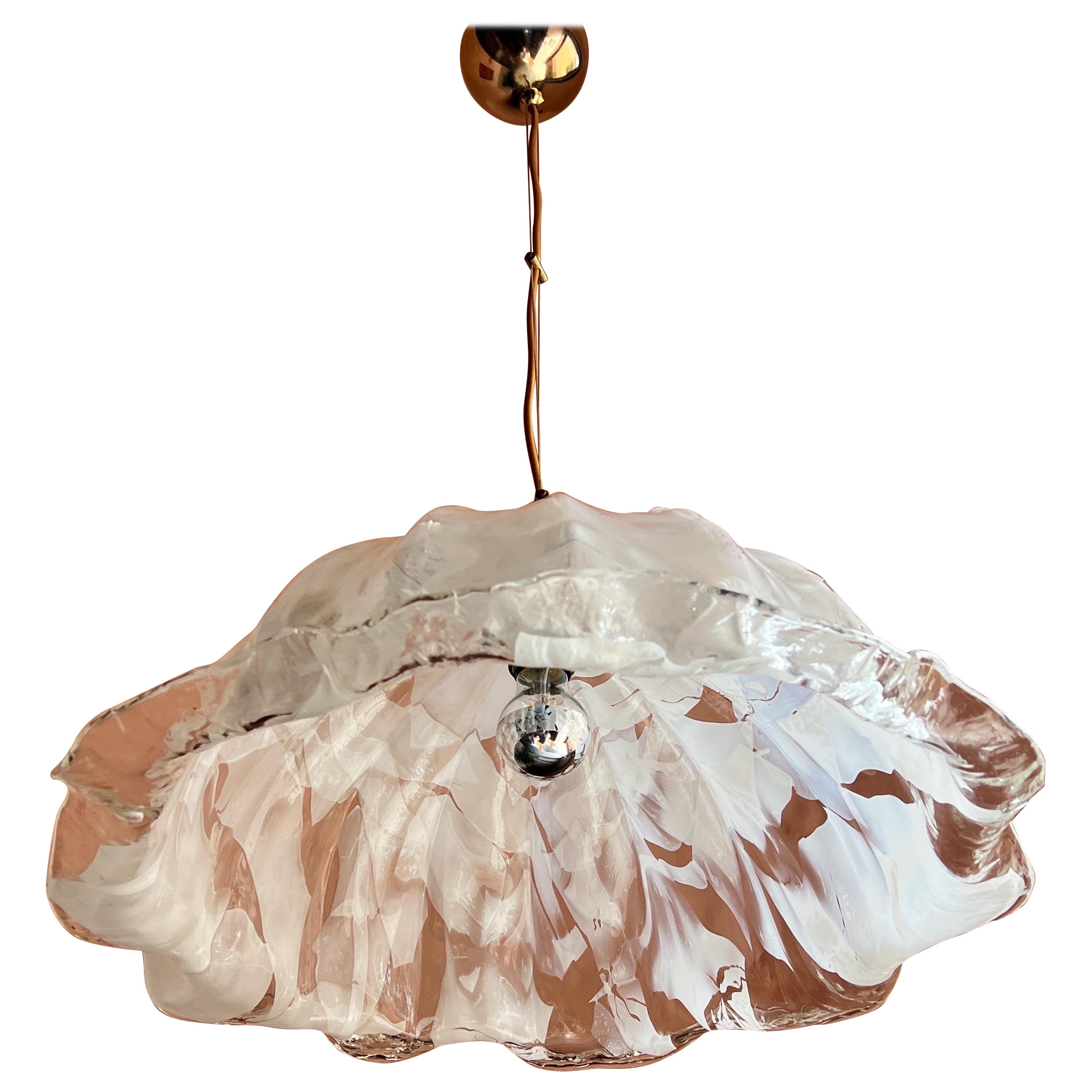 Exquisite Mid-Century Modern Murano glass pendant light by La Murrina