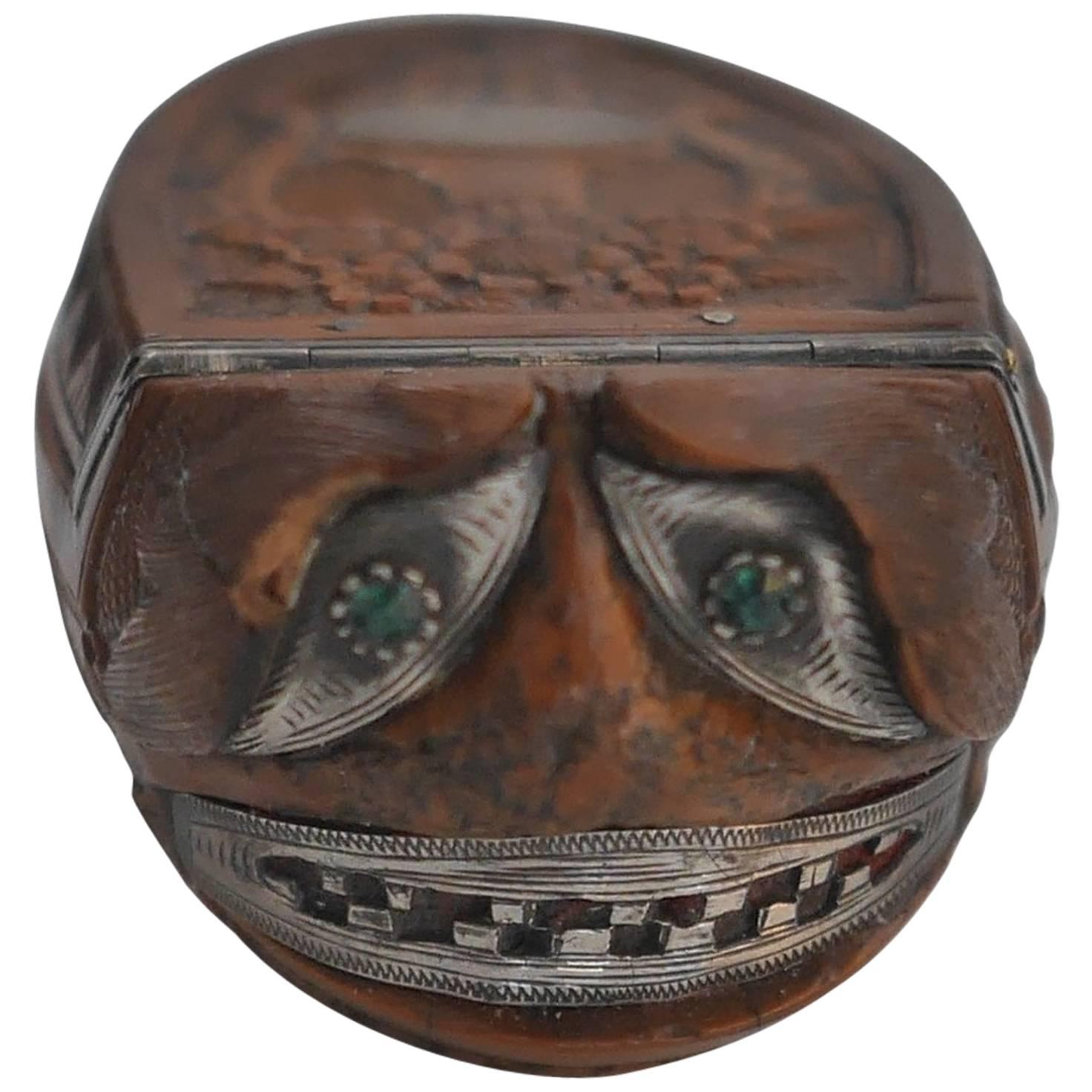 19th Century Tagua Nut Carved Snuffbox  For Sale