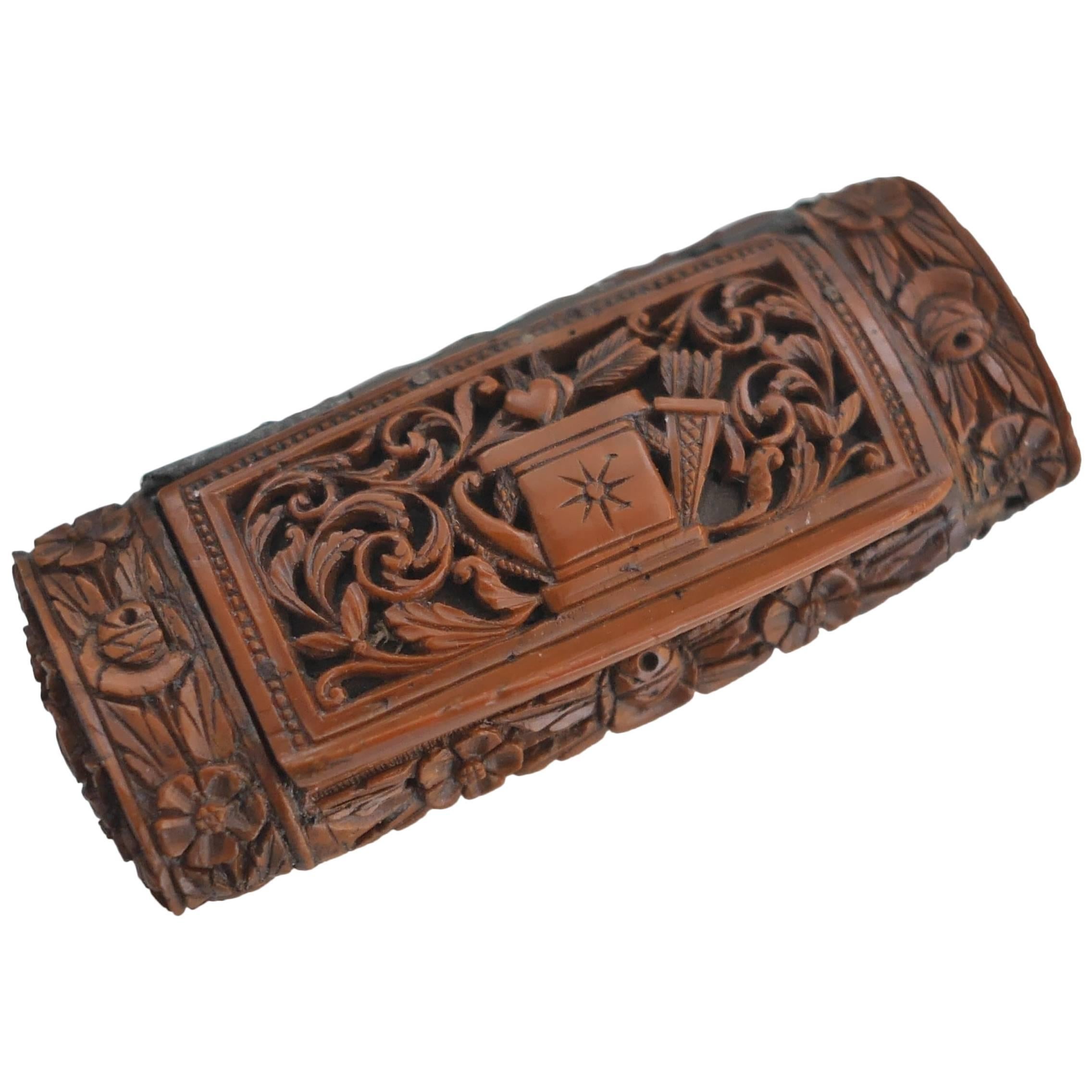 19th Century Tagua Nut Snuffbox For Sale