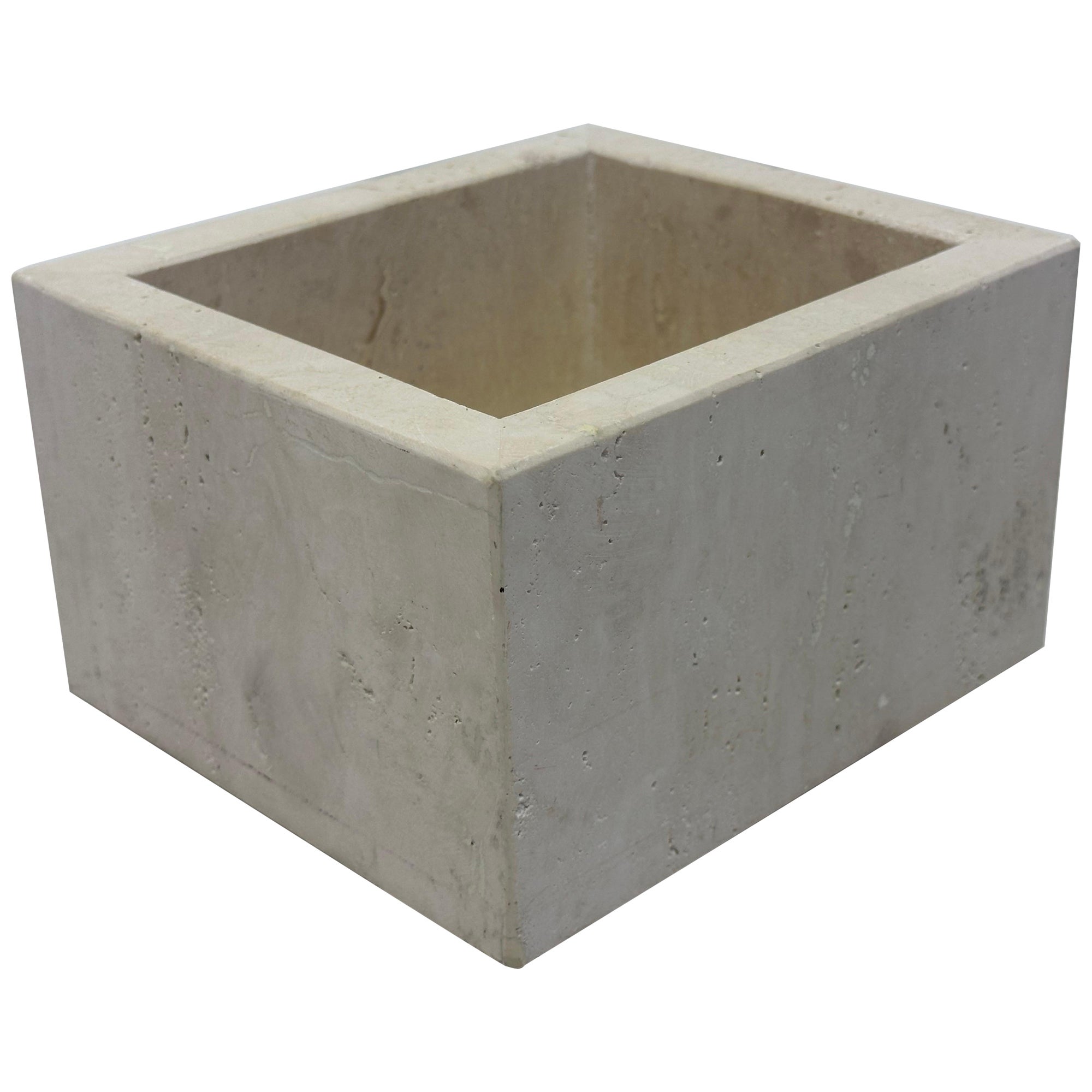 Caja funda de travertino Fratelli Mannelli - Años 70