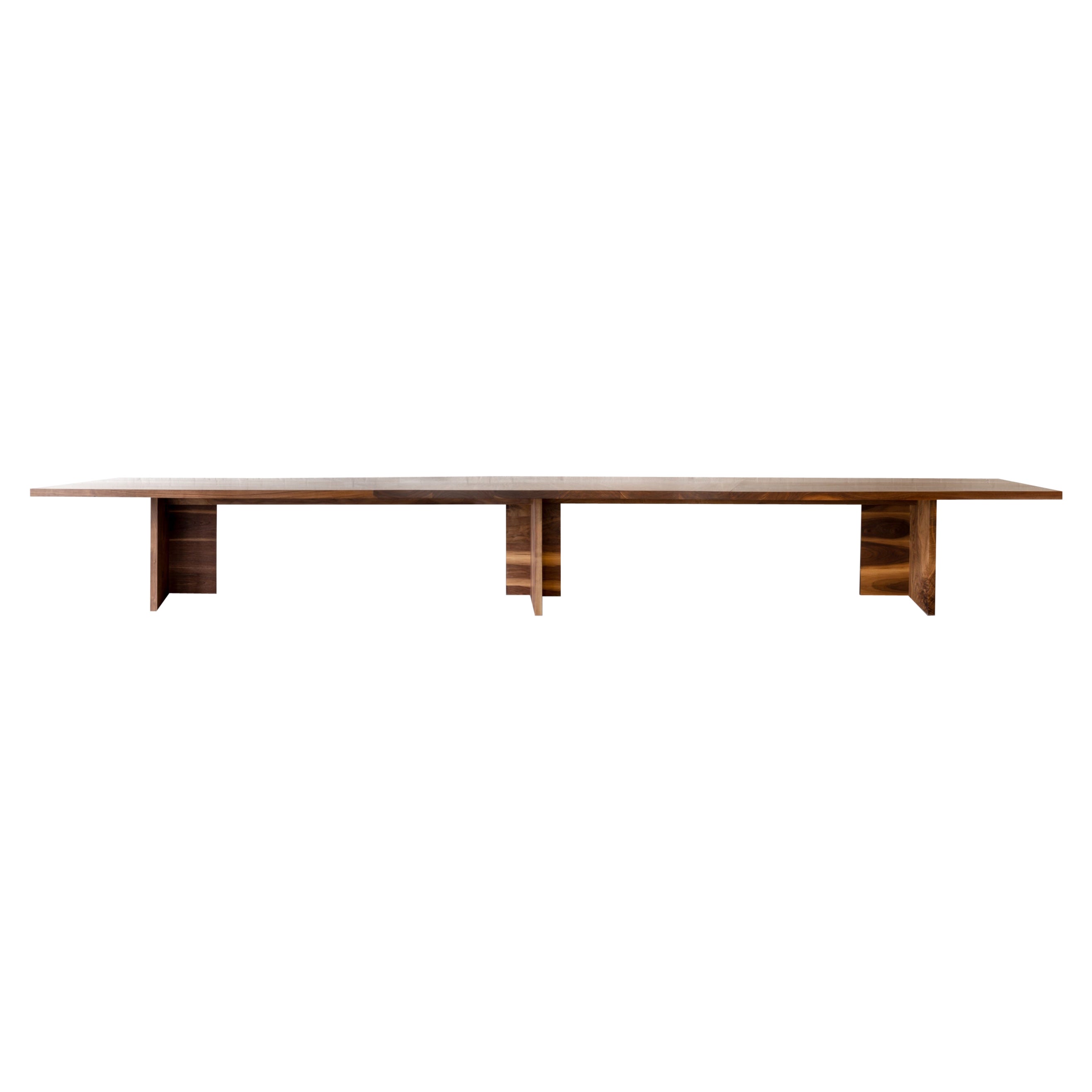 Georgia Solid Walnut Conference Table by Autonomous Furniture For Sale