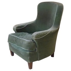Vintage Maison JANSEN (attributed to) neo-classical velvet armchair circa 1940/1950
