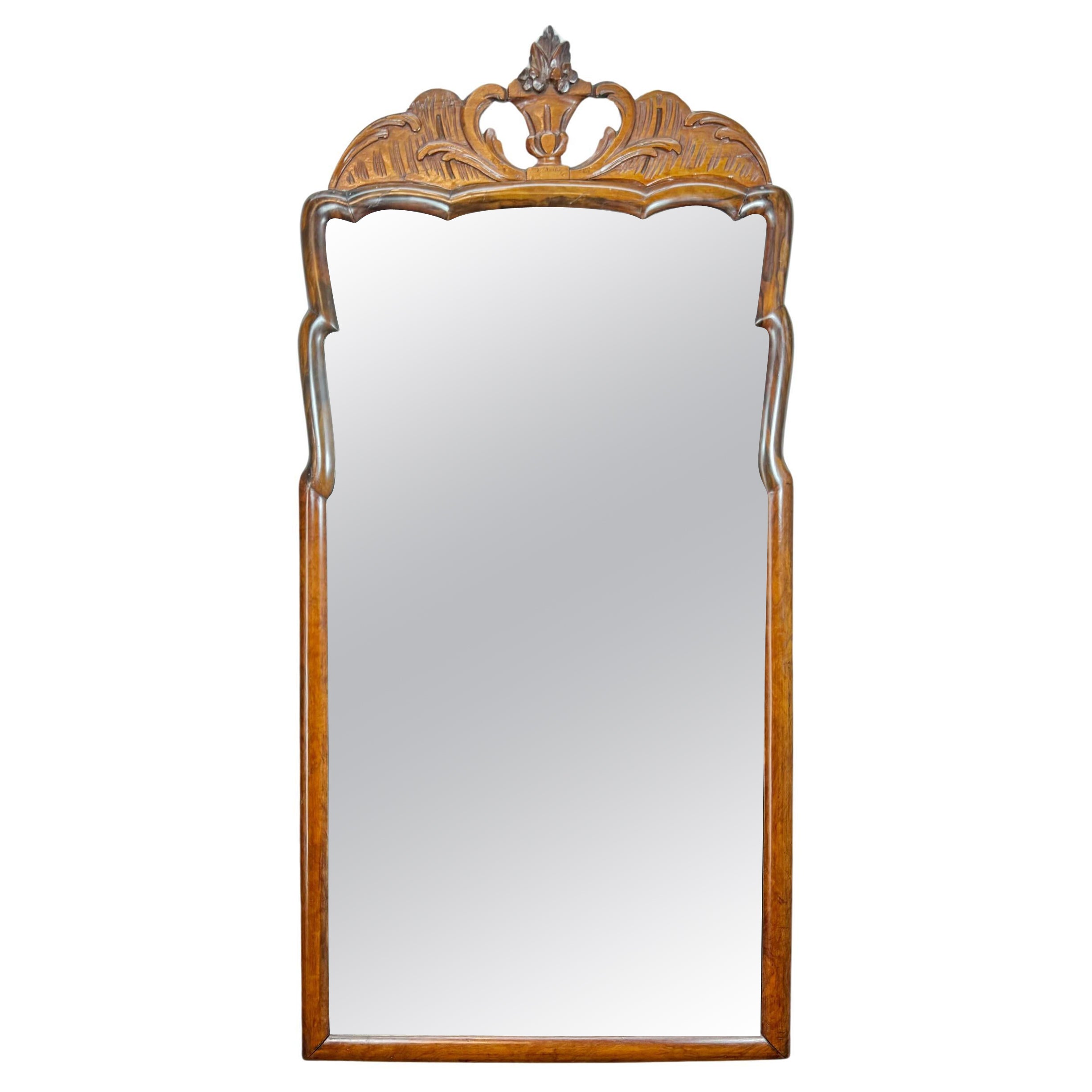 Queen Anne Walnut Mirror Circa 1715 For Sale