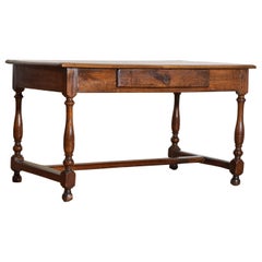 French Louis XIV Period Walnut 1-Drawer Writing Table, 1st quarter 18th century