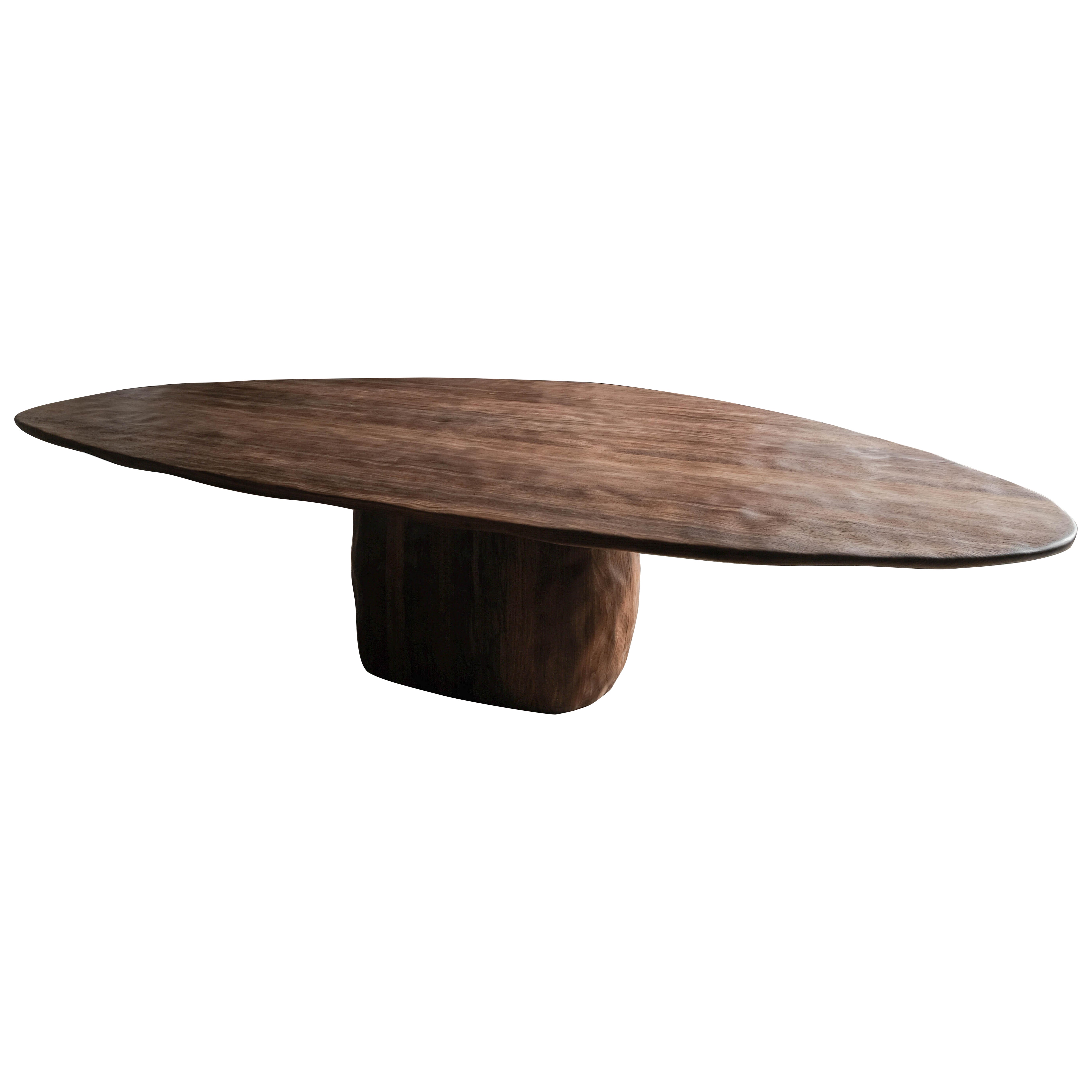 Vintage Wood Dining Table by Atelier Benoit Viaene For Sale