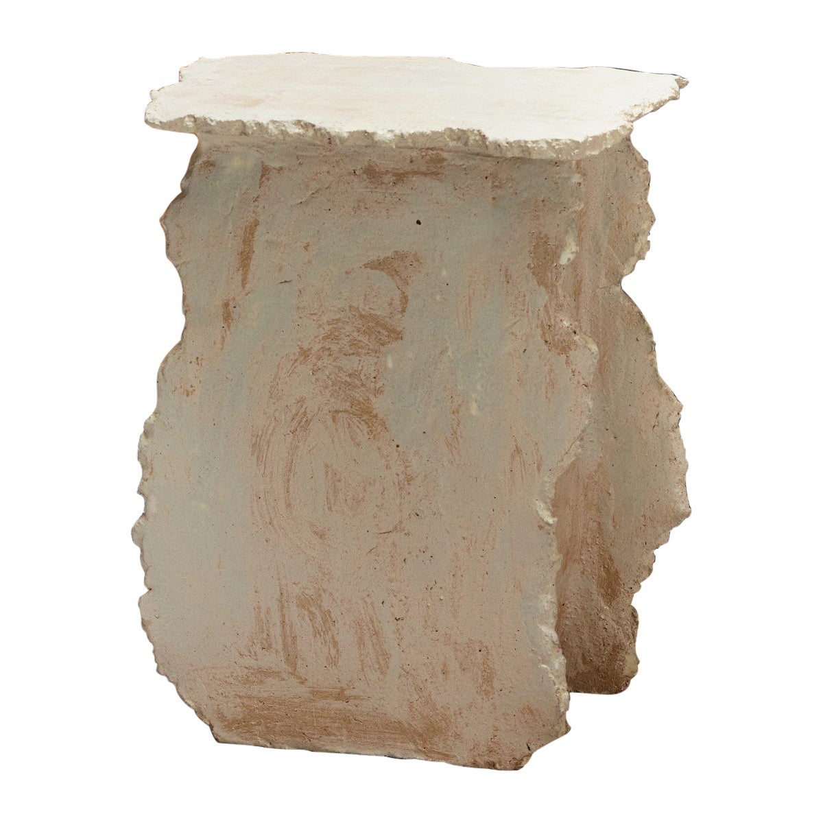 Contemporary Medium Light Beige Glazed Ceramic Table, Medium by Willem Van Hooff