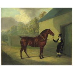 "Carriage Horse and Groom" Attributed to David Dalby (English, 1794-1836)
