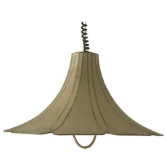 Tulip Design Cocoon Adjustable Height Pendant Lamp by Goldkant, 1960s, Germany