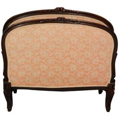 Antique Louis XV Style French Upholstered Day Bed, 19th Century