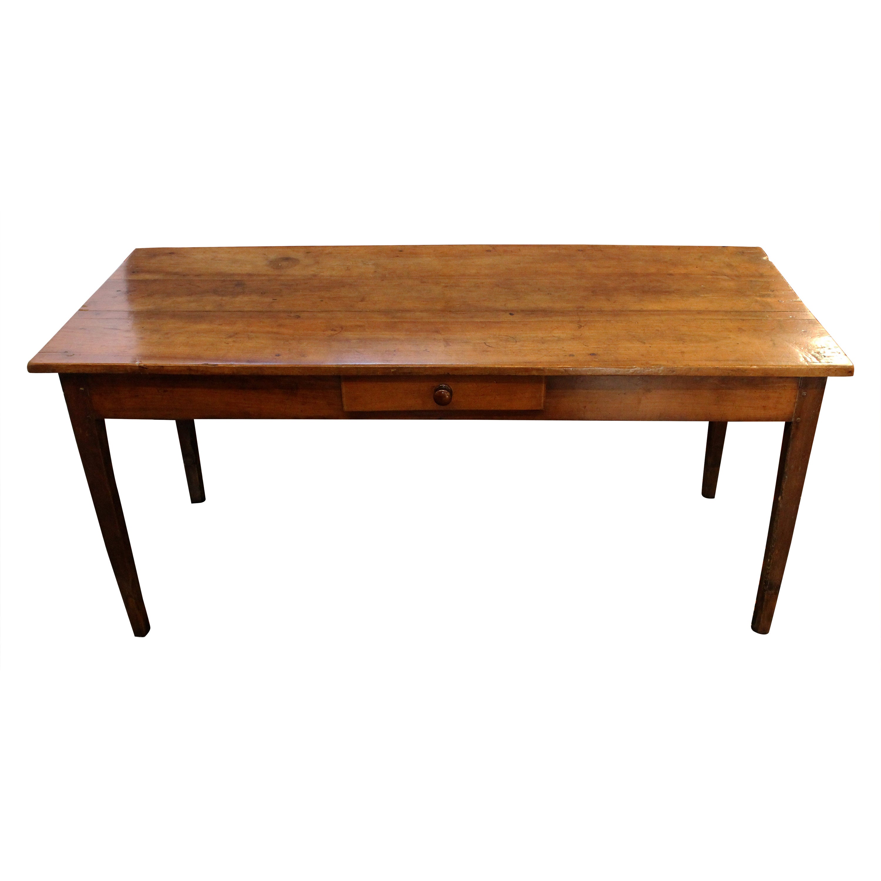 c. 1800 Country French Fruitwood Farm Table For Sale
