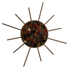 Sunburst Design Bunte Glass Pieces in Form von A. Stone Wandleuchte, 1960er Jahre, Deutschland