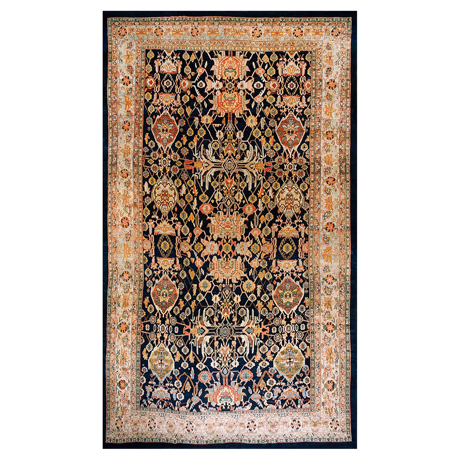19th Century Persian Bibikabad Carpet ( 11'4" x 19'8" - 345 x 599 ) For Sale
