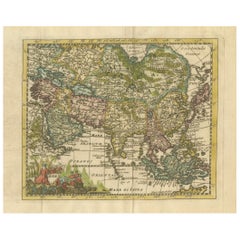 Vintage Cartographic Elegance: The Art and Science of 17th-Century Asian Maps, ca.1681