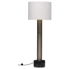 Retro Floor Lamp with Marble Base, Italy,  1980s 