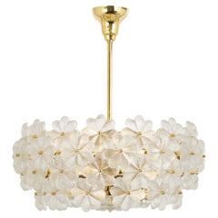 Vintage 1 of 2 Stunning Murano Glass Chandelier by Ernst Palme, Germany, 1970s