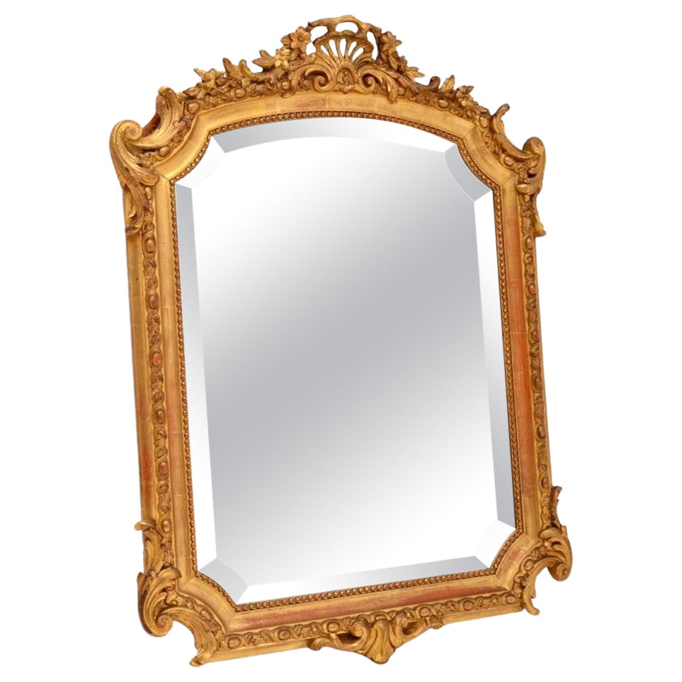 Antique French Giltwood Mirror For Sale