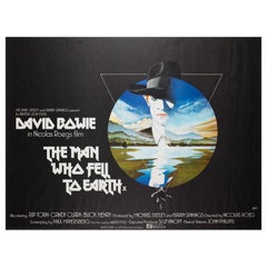 The Man Who Fell To Earth 1976 Rolletes UK Quad-Filmplakat, Vic Fair, „The Man Who Fell To Earth“
