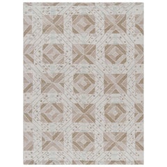 Rug & Kilim's Custom Scandinavian Style Rug Design with Geometric Patterns (tapis de style scandinave à motifs géométriques) 