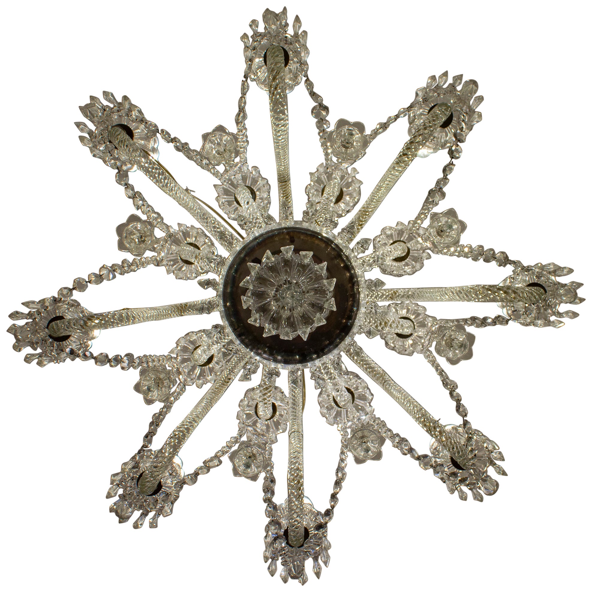 Spectacular 19th Century French Crystal Chandelier, 1880s For Sale