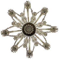 Antique Spectacular 19th Century French Crystal Chandelier, 1880s