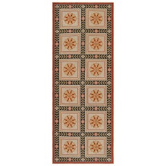 Antique Arraiolos Needlepoint Runner With Floral Medallions, From Rug & Kilim