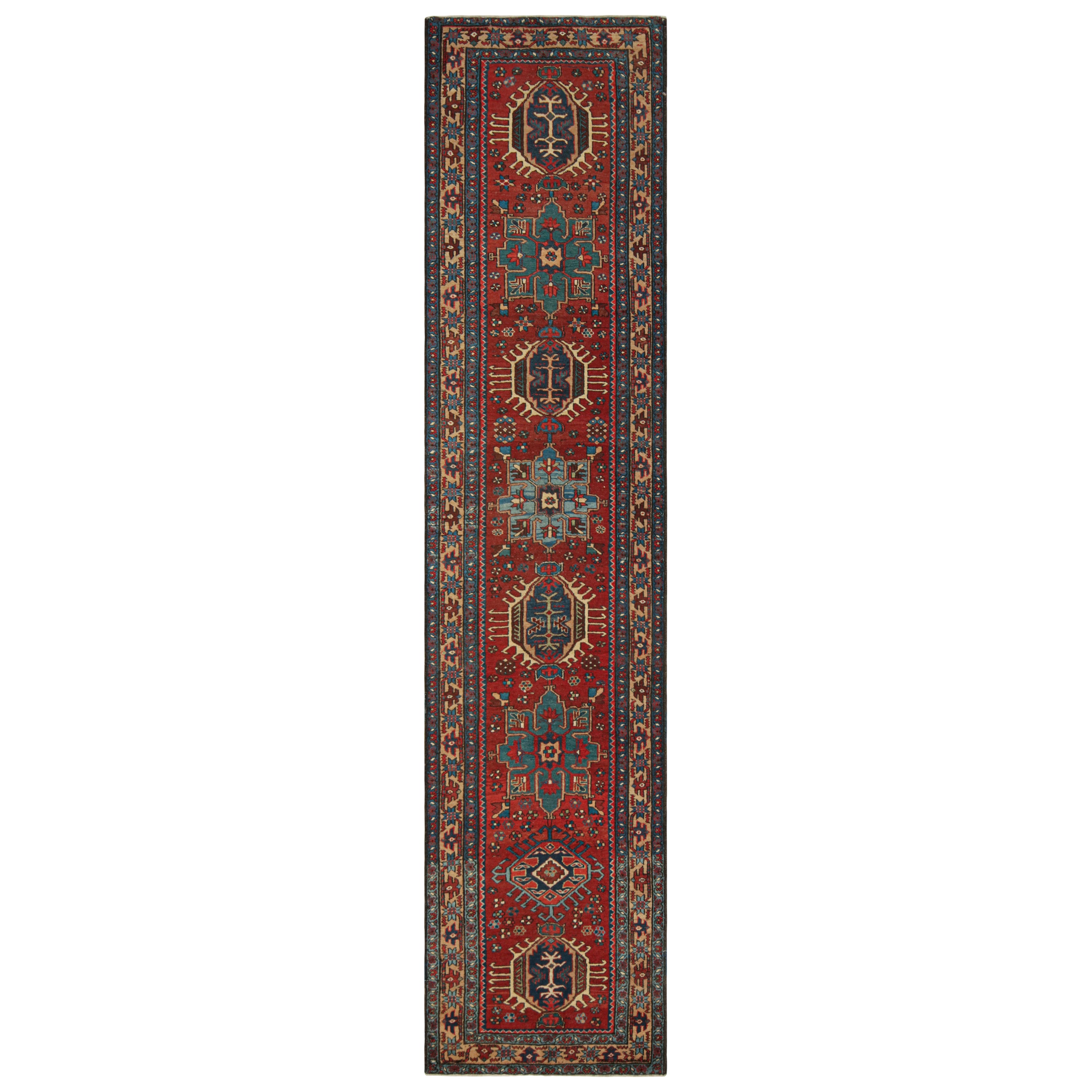 Antique Arraiolos Needlepoint Runner with Floral Medallions, from Rug & Kilim