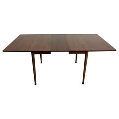 Vintage Mid-Century Modern Walnut 60" Drop Leaf Dining Table by H P Browning