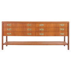 Used Walnut and Travertine Sideboard by Gerry Zanck for Gregori Furniture