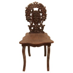 Antique Black Forest Side Chair