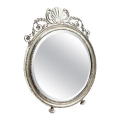Victorian silver mirror