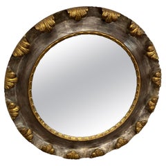 Vintage Italian Gold and Silver Sunburst Mirror