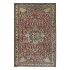 Außergewöhnlicher orientalischer Vintage-Teppich 6.3x9.7 Ft, aus aller Wolle, handgefertigter türkischer Teppich