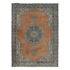 7x9,4 Ft handgefertigter orientalischer Teppich im Vintage-Stil für Landhaus- und traditionelle Inneneinrichtung