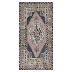 4.6x8.7 Ft Retro Turkish Tribal Rug, Handmade Oriental Carpet, 100% Wool