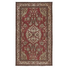 5.3x9 Ft Retro Hand knotted Turkish Village Rug for Living Room Decor