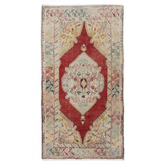 3.5x6.4 Ft Traditional Used Turkish Tribal Rug, Handmade Wool Village Carpet