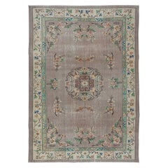 6.8x10 Ft Chinese Art Deco Retro Handmade Area Rug for Country Home and Rustic