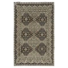5.6x8.6 Ft Floral Pattern Vintage Rug, Handmade Turkish Carpet for Country Homes