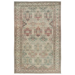 6,4x9.7 Ft Traditioneller handgefertigter türkischer Vintage-Teppich für rustikales und Bauernhaus-Dekor