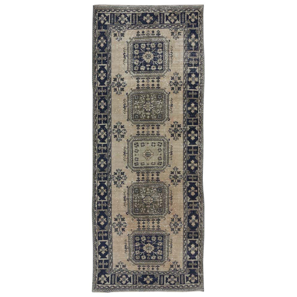 3.5x11.4 Ft Handmade Hallway Runner. Kitchen Rug. Corridor Rug. 1960s ...