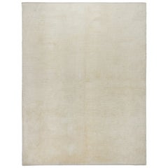 8x10 ft New Plain Beige Handknotted Anatolian Tulu Rug, 100% Natural UnDyed Wool