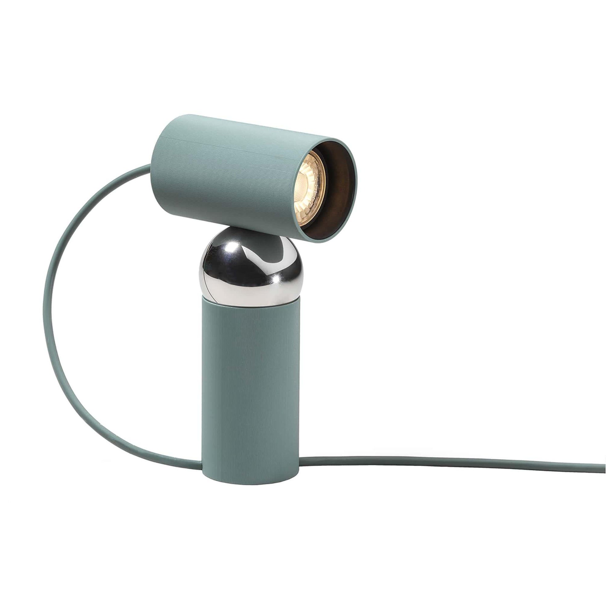 Flos Bilboquet Table Lamp of Polycarbonate and Steel in Sage Color For Sale