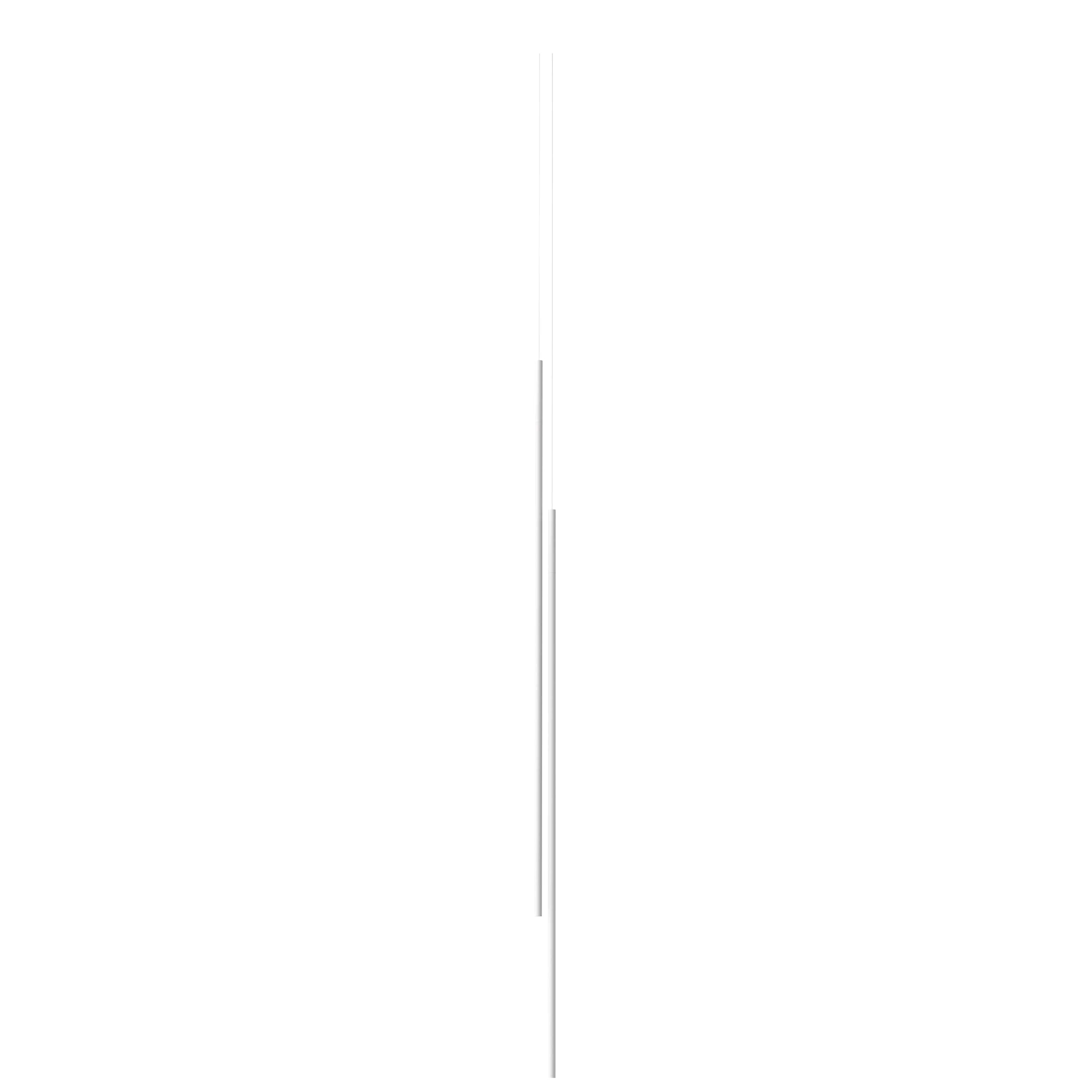 Flos My Lines Suspended Lamp in Anodized Aluminum and Matt White Color For Sale