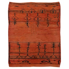 Vintage Tribal Marokkanisch Handgefertigter Wollteppich