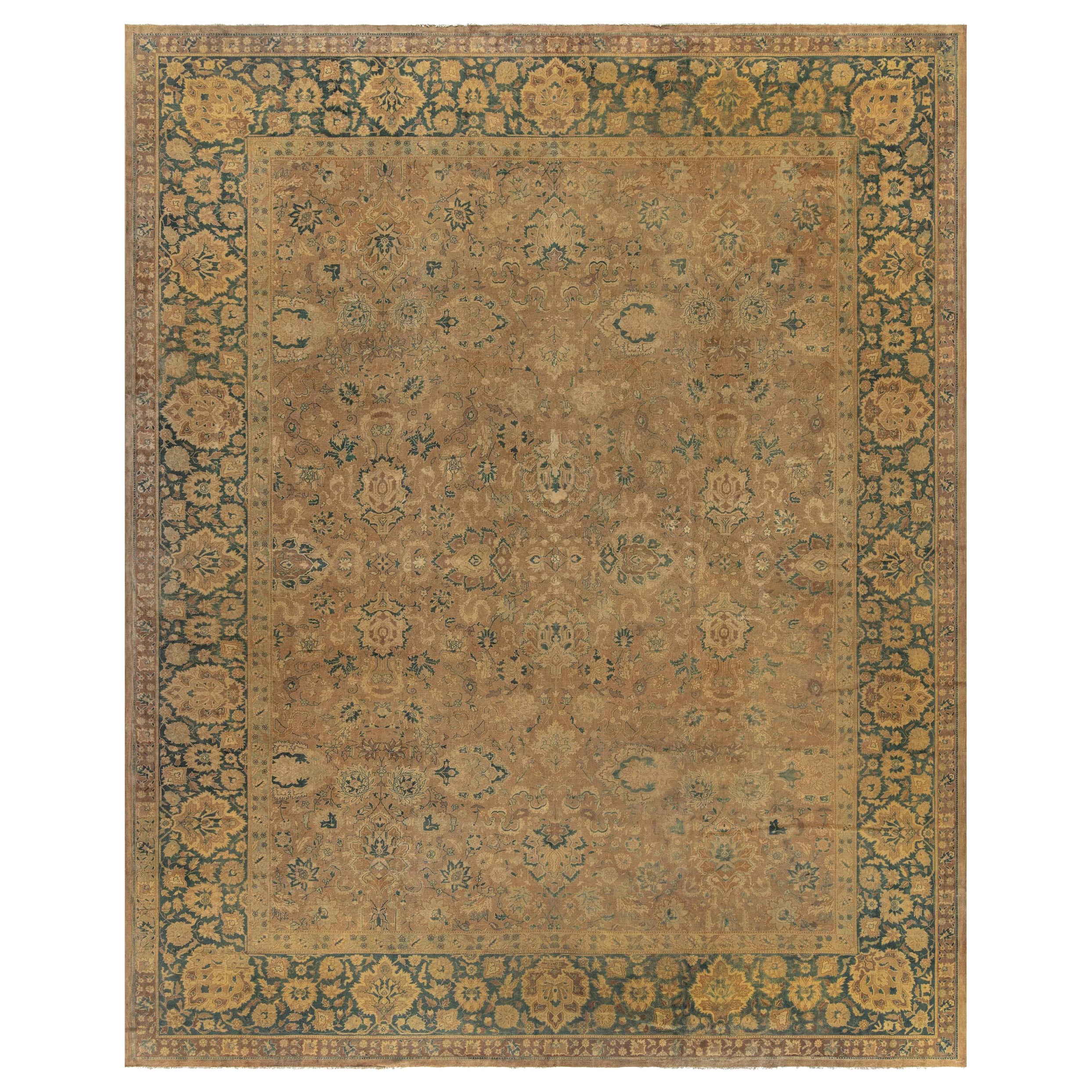 Doris Leslie Blau Antique Indian Handmade Wool Rug