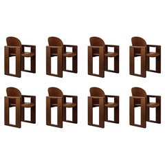 Afra & Tobia Scarpa "Dialogo" Chairs for B&B Italia, 1973, set of 8