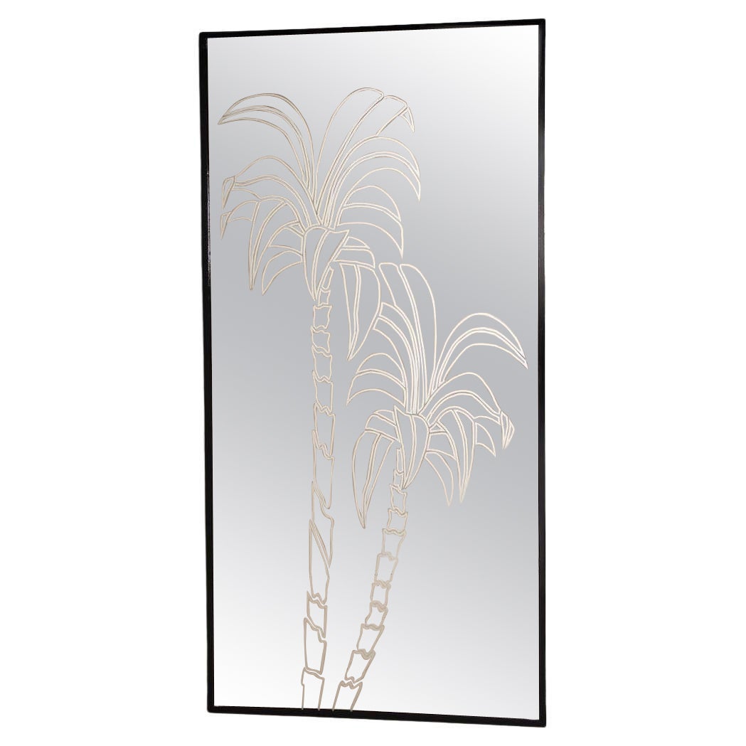 Spiegel mit Eisenrahmen, Smoke and Palms Mirror